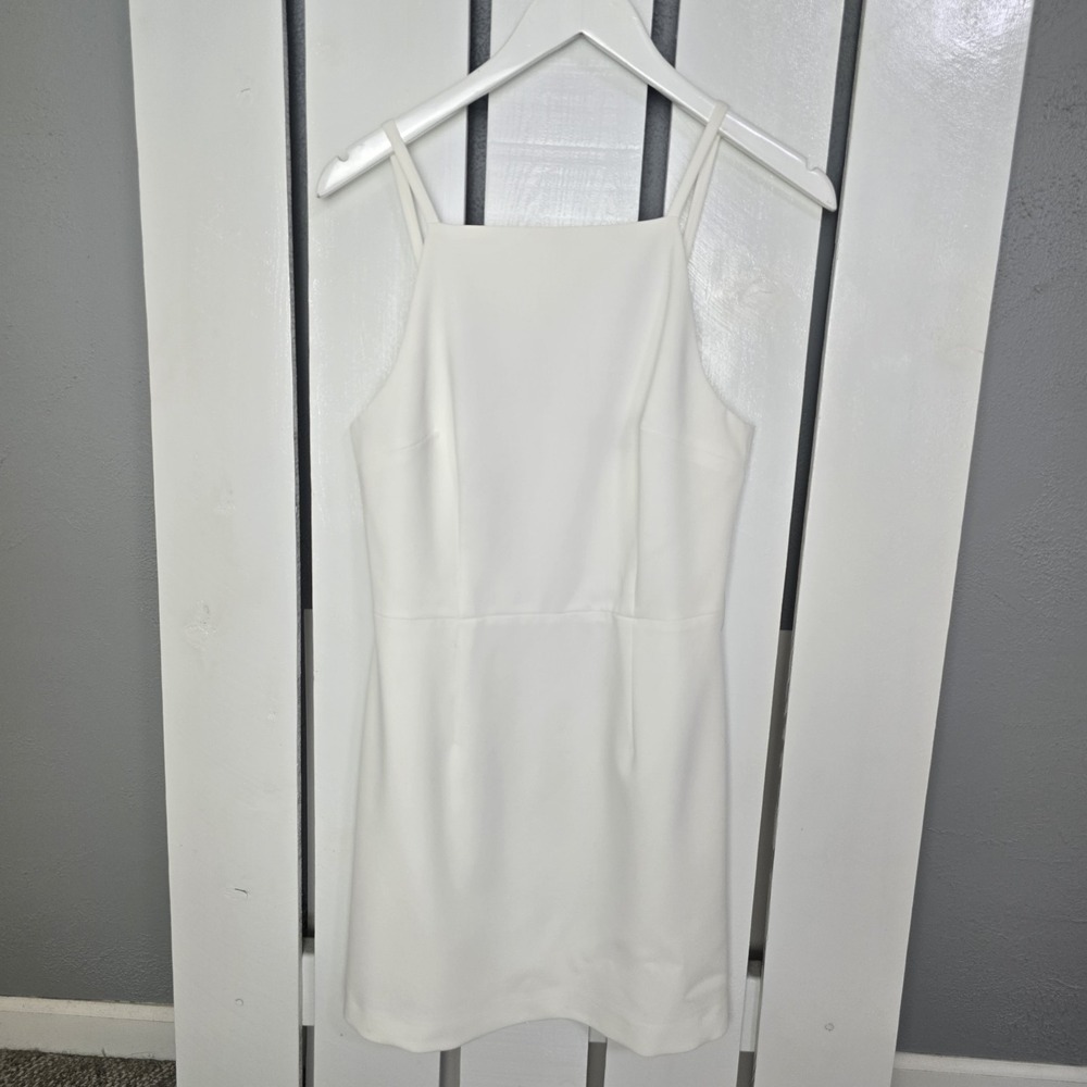 French Connection White Square Neck Mini Dress Medium‎ 8 Bridal LWD Wedding